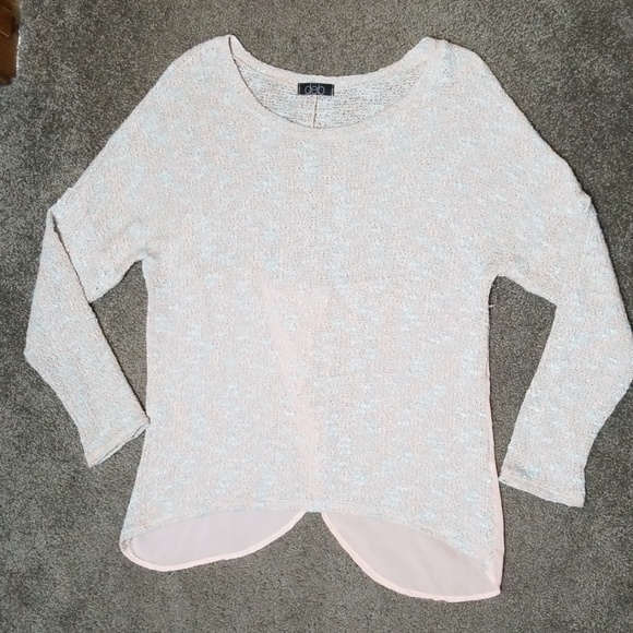 Peach and Light Blue Sweater - Picture 1 of 5